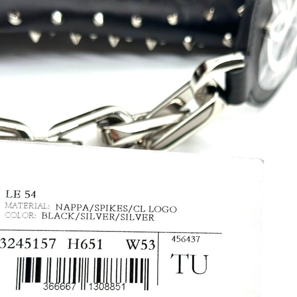 Christian Louboutin LE 54 Studded Spiked Leather Chain Shoulder Hand Bag - Picture 16 of 16